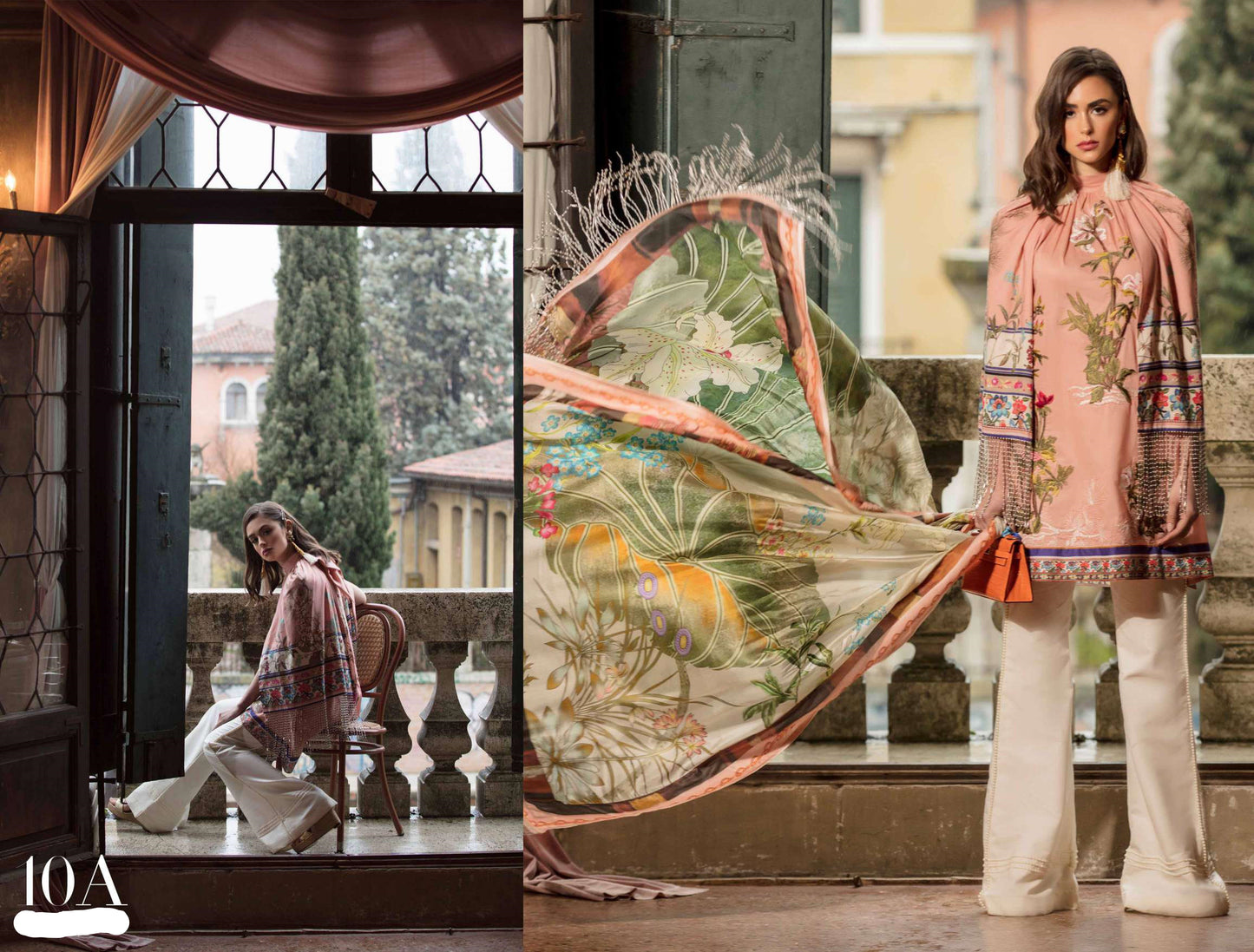 Rosa Corallo 10-A (3Pc) Sana Safinaz Luxury Lawn