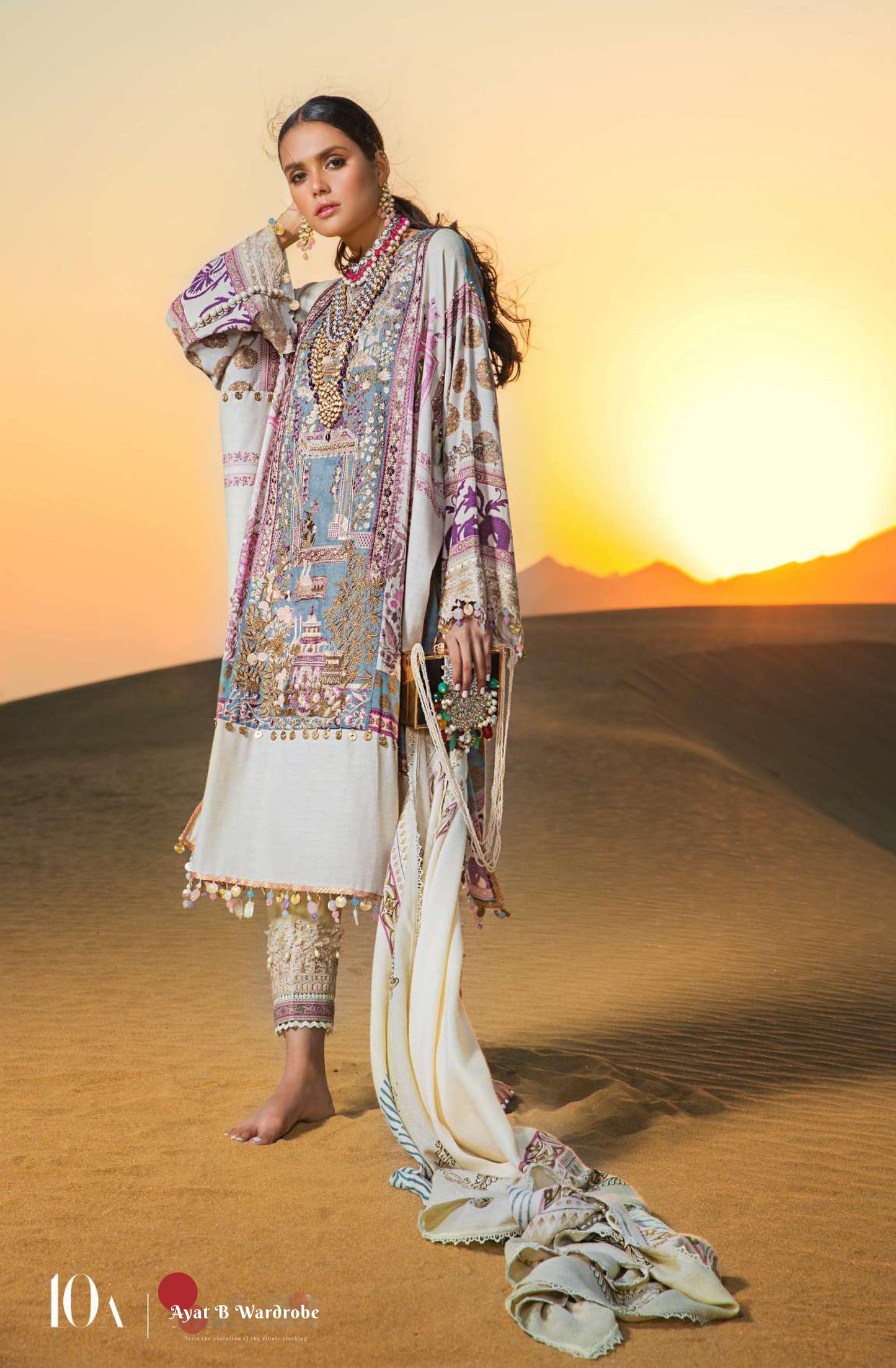 10 - A (Sana Safinaz Winter Shawl'19)
