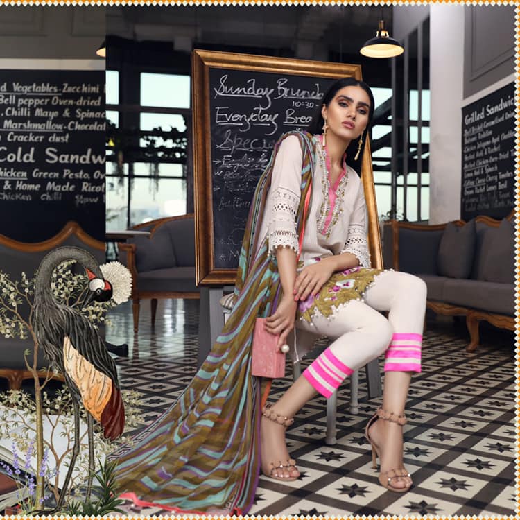 Muzlin 10A - Floratina (3 Piece Lawn) by Sana Safinaz