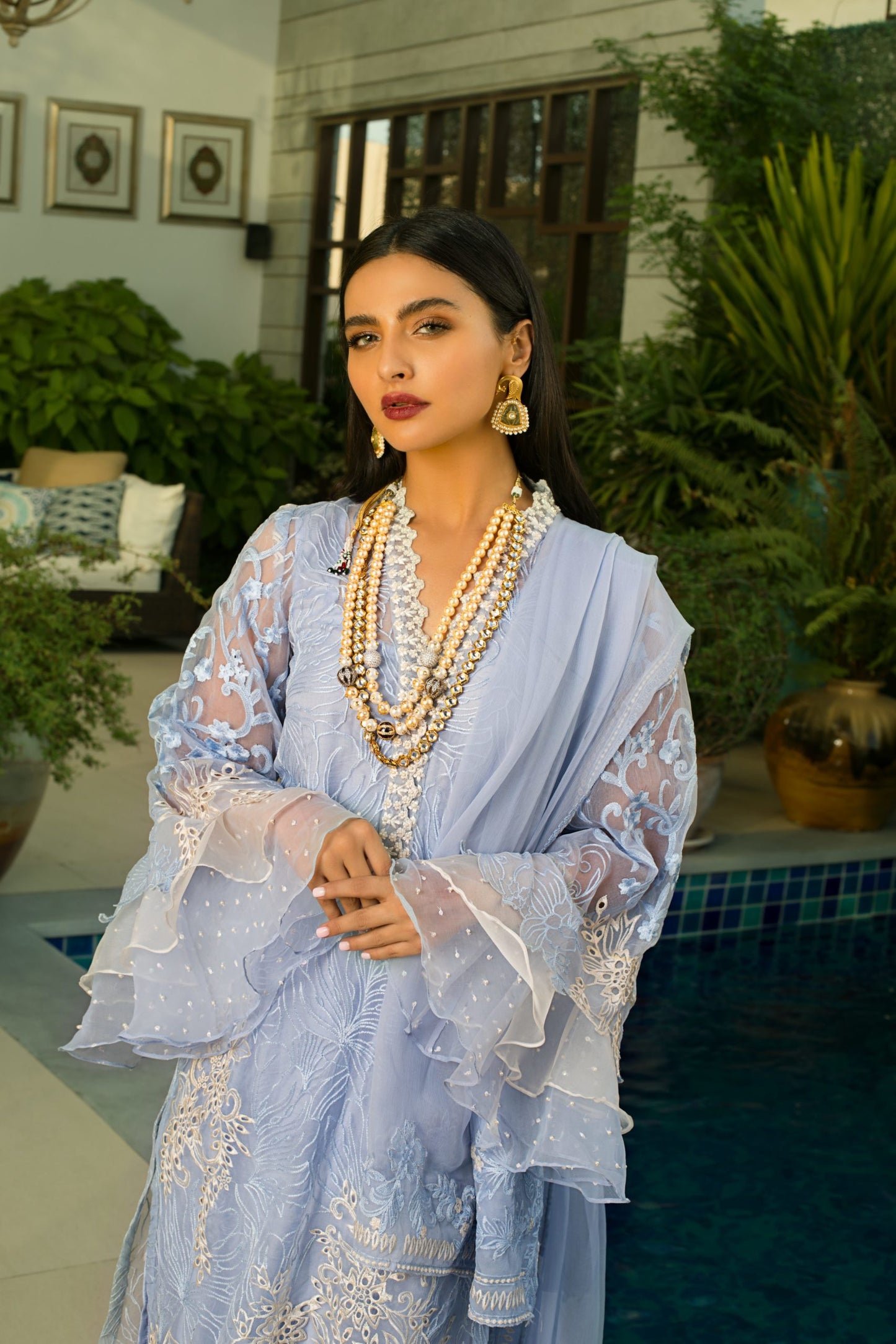 MHC-10 | Mina Hassan | Regalia Textile | Embroidered Chiffon Collection