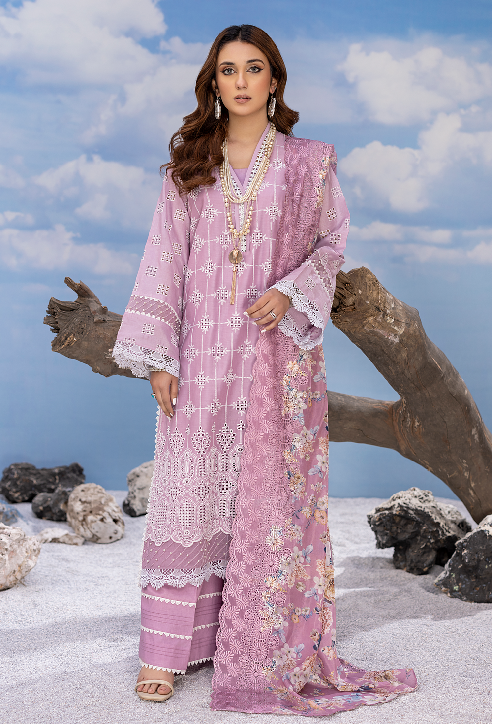 Bouquet | Adan's Libas | Fuchsia Chapter 2 Chikankari Collection 2023