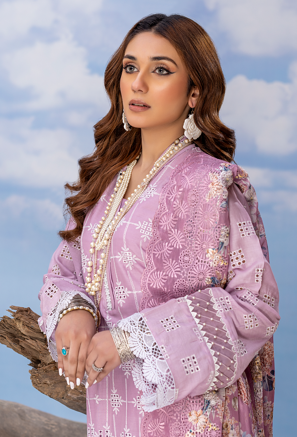 Bouquet | Adan's Libas | Fuchsia Chapter 2 Chikankari Collection 2023