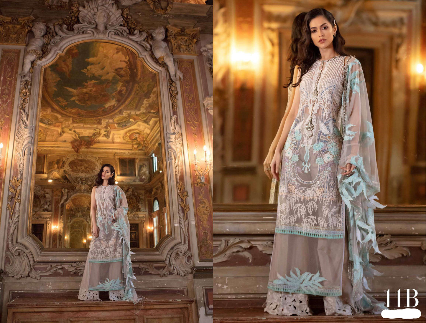 Grigio Argento 11-B (3Pc) Sana Safinaz Luxury Lawn