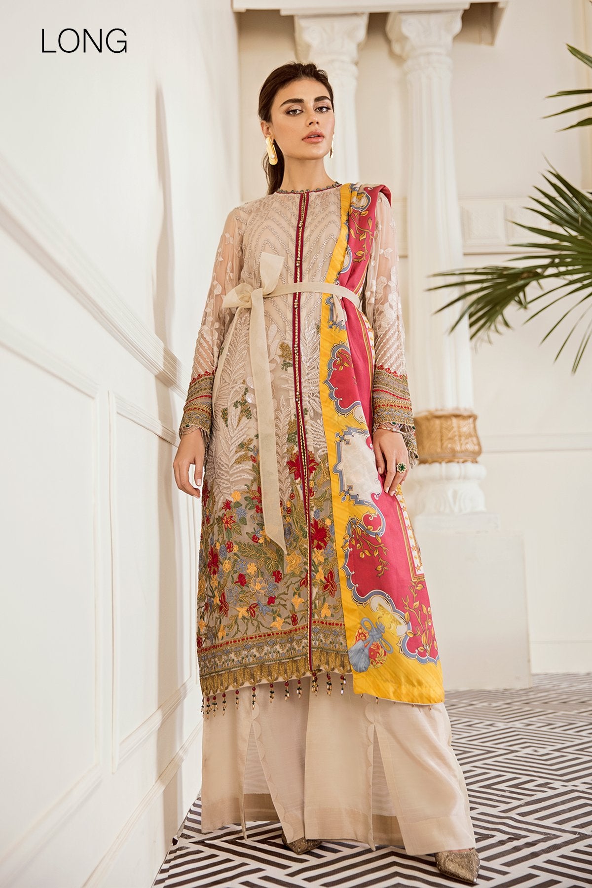 Sepia (Baroque Chantelle Embroidered Chiffon)