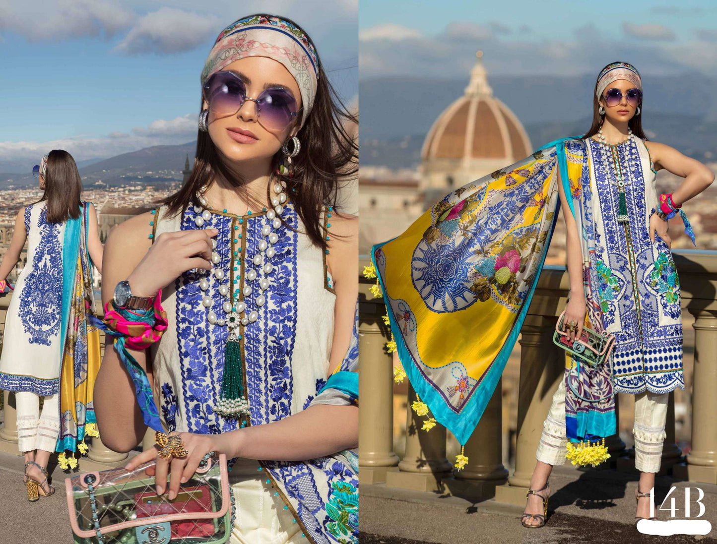 Catalogna 14-B (3Pc) Sana Safinaz Luxury Lawn