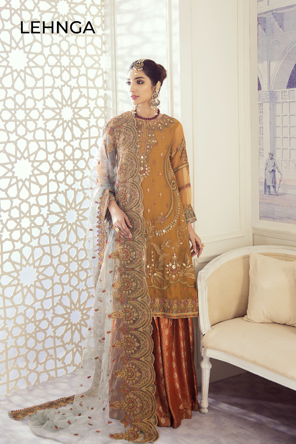 ID-07 Desert Monarch (3PC) | Iznik | Imperial Dreams | Embroidered Chiffon