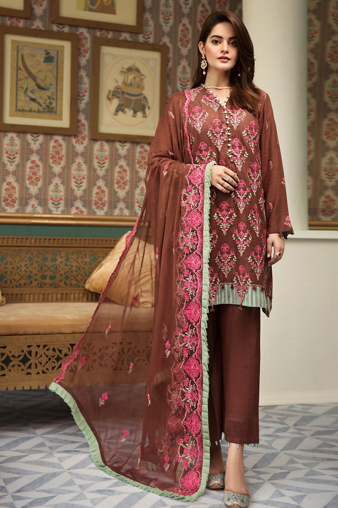 D701-B (Raaya - Embroidered Karandi Edition 2019)
