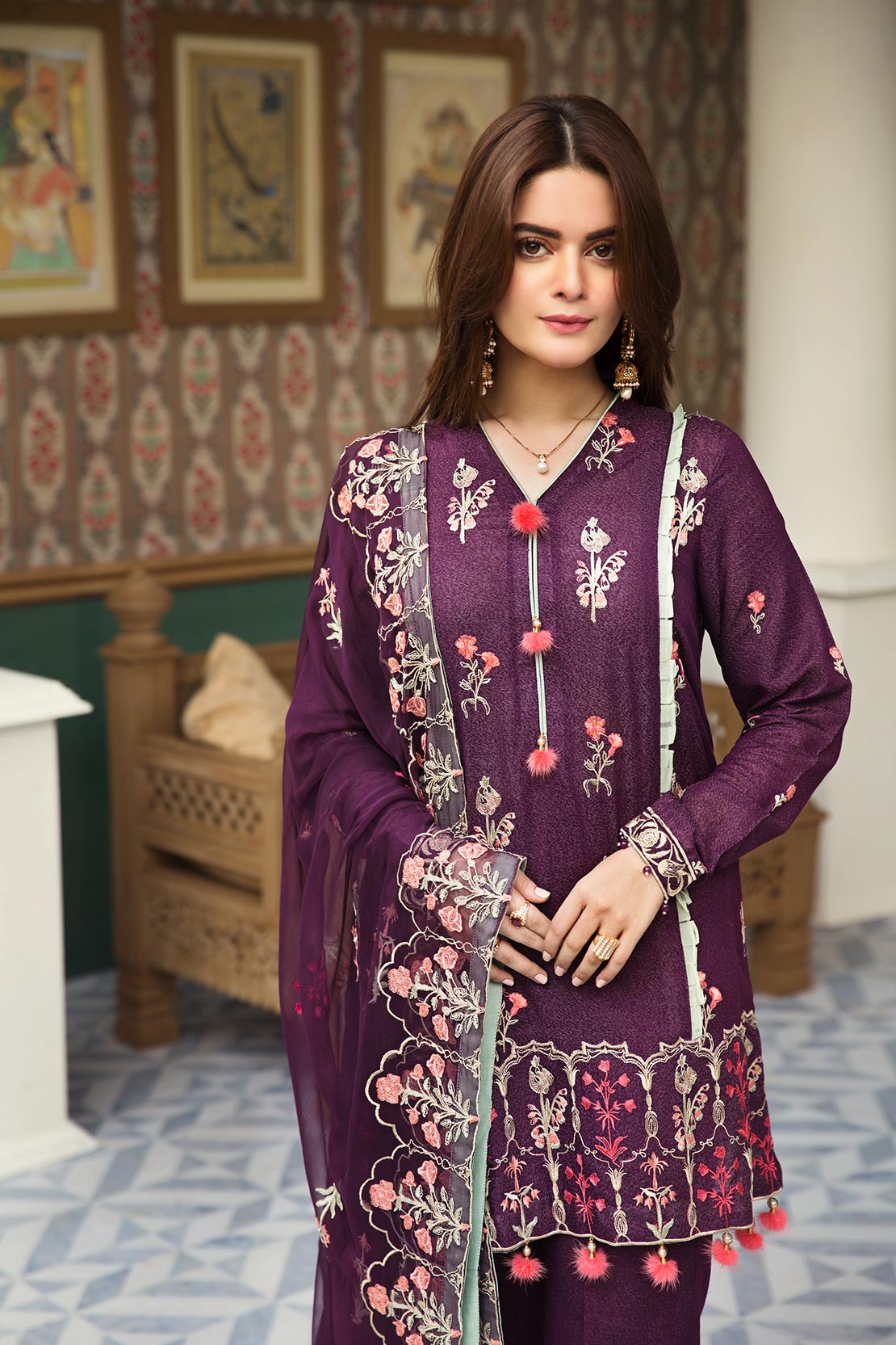 D703-B (Raaya - Embroidered Karandi Edition 2019)