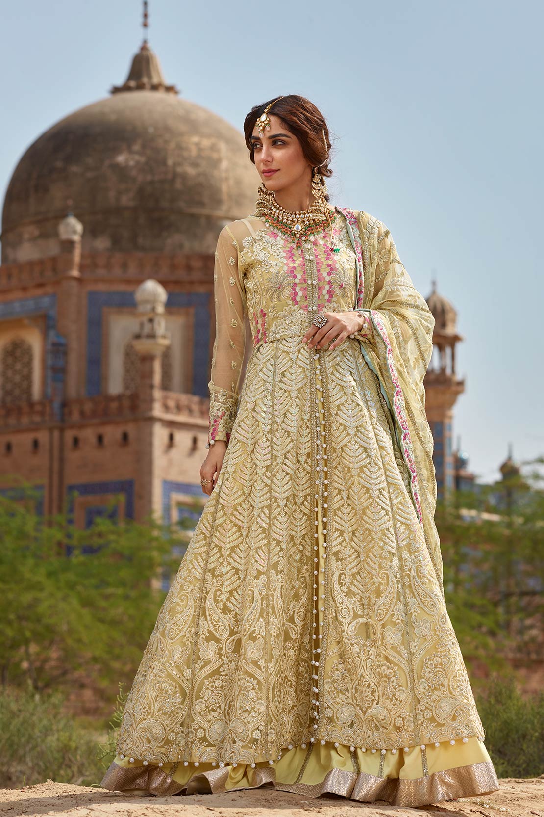 Chikankari Marigold (Crimson x SairaShakira Luxury Collection 19)