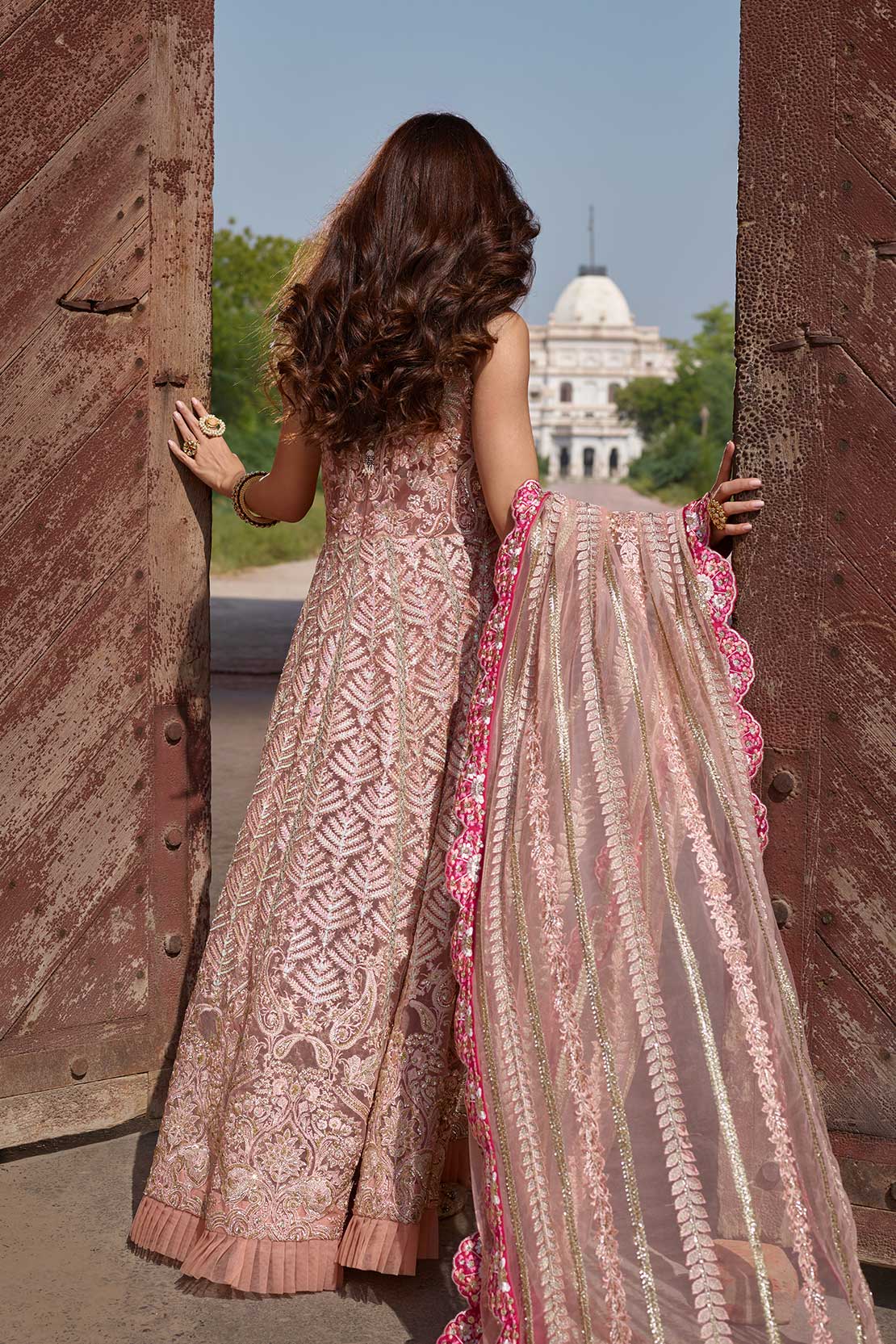 Chikankari Blush (Crimson x SairaShakira Luxury Collection 19)