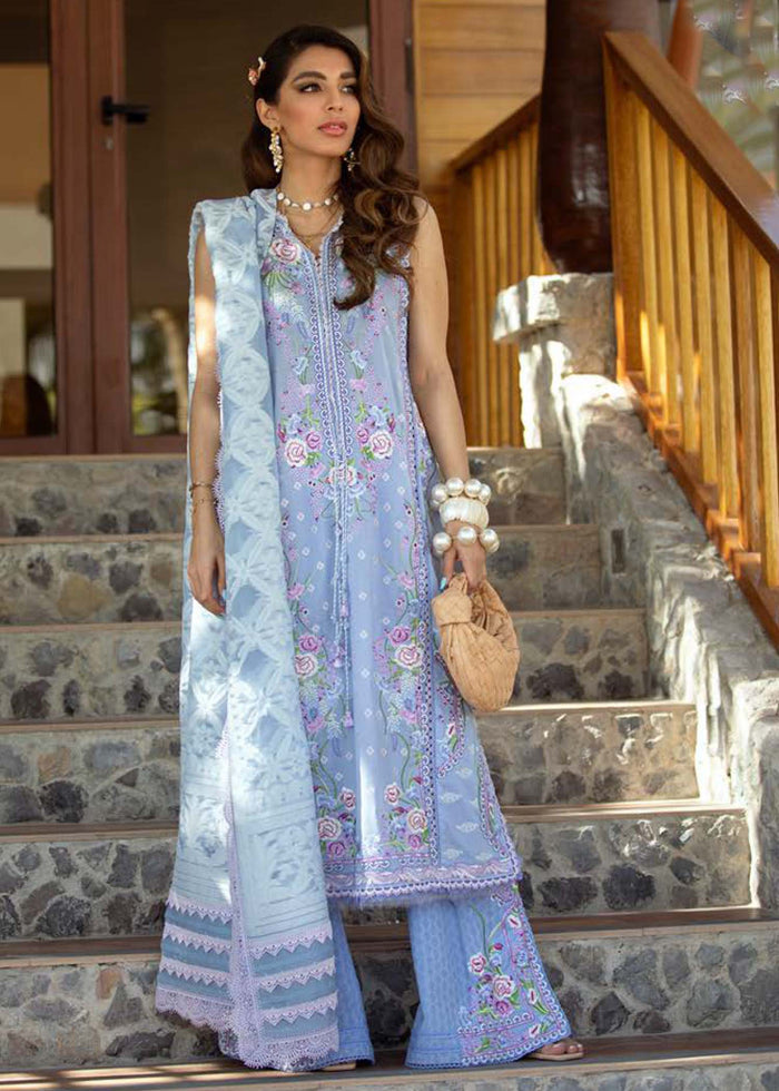 SANTORINI BLUE - FTA-15 | Farah Talib Aziz | ilo ilo Spring Summer Lawn 2022