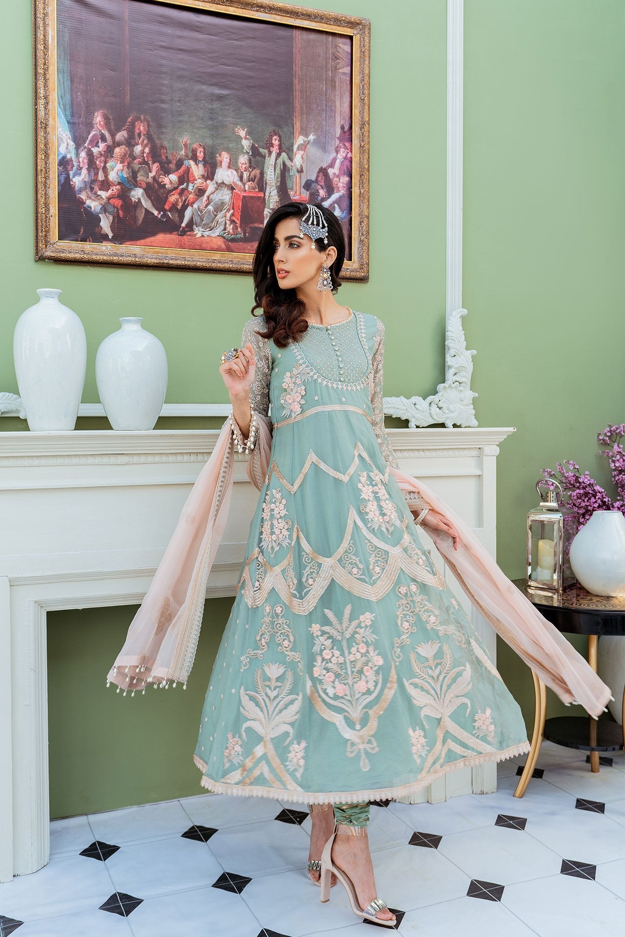 Crystal Wicker | Coir | Alianto Luxury Chiffon Collection Vol-VI