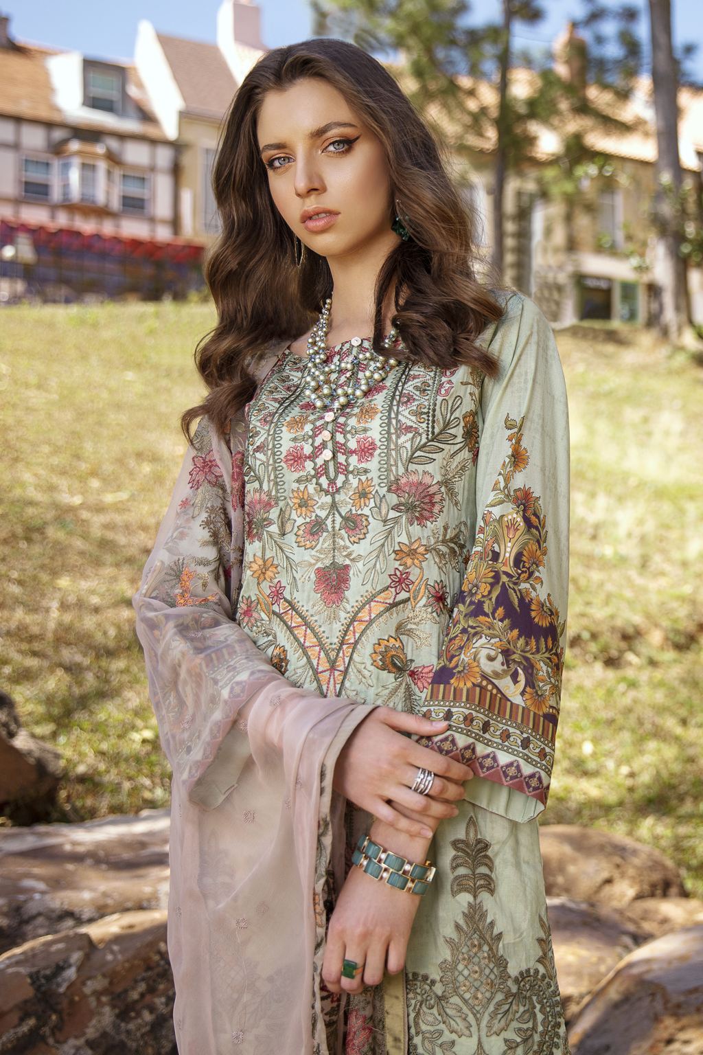 IL20-08 PISTACHIO (3PC) | IZNIK | LUXURY LAWN'20