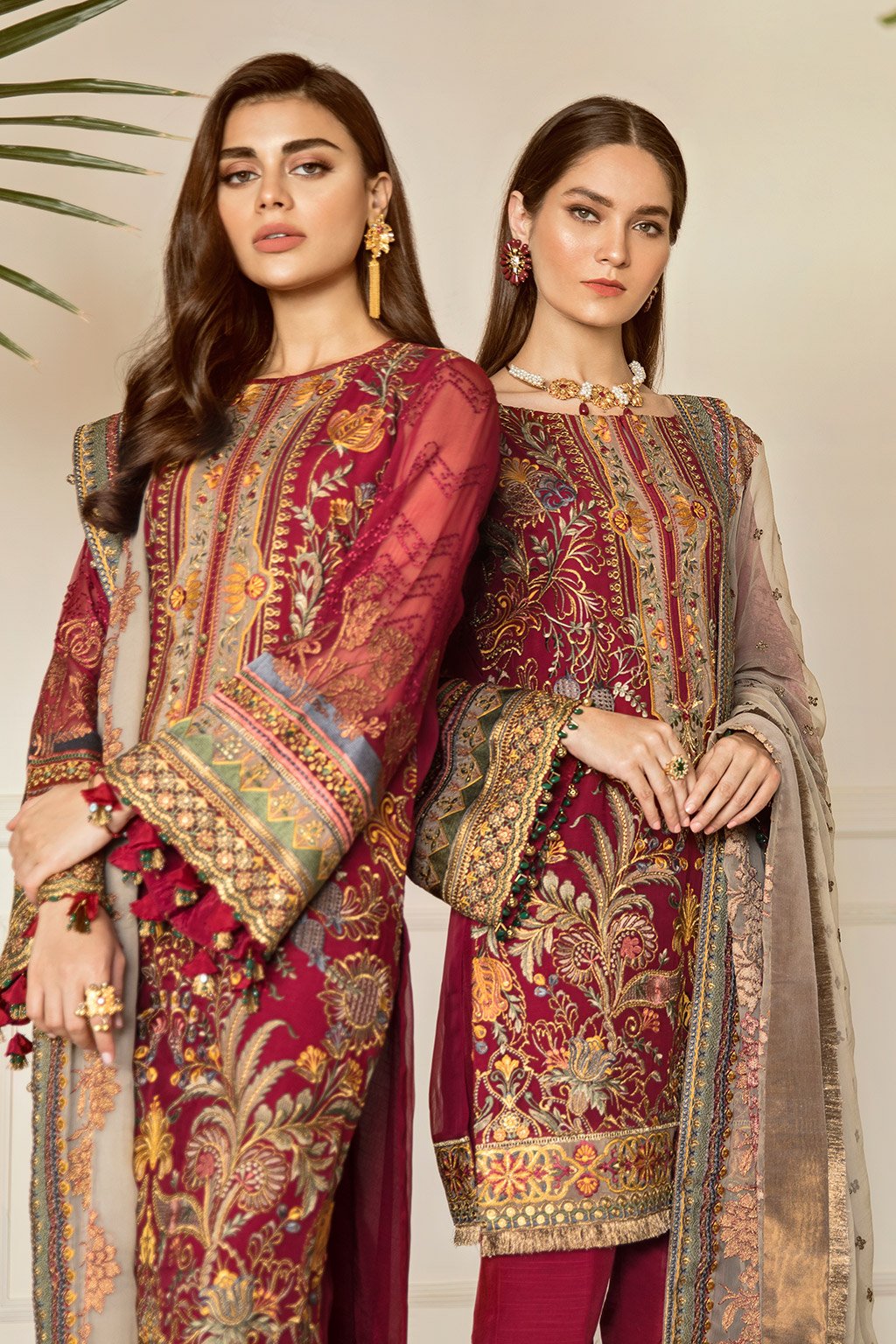 Currant (Baroque Chantelle Embroidered Chiffon)
