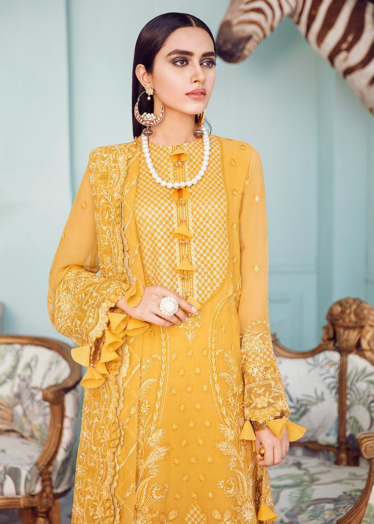Ablaze | Afrozeh | La Fuchsia Chiffon Collection | 2021