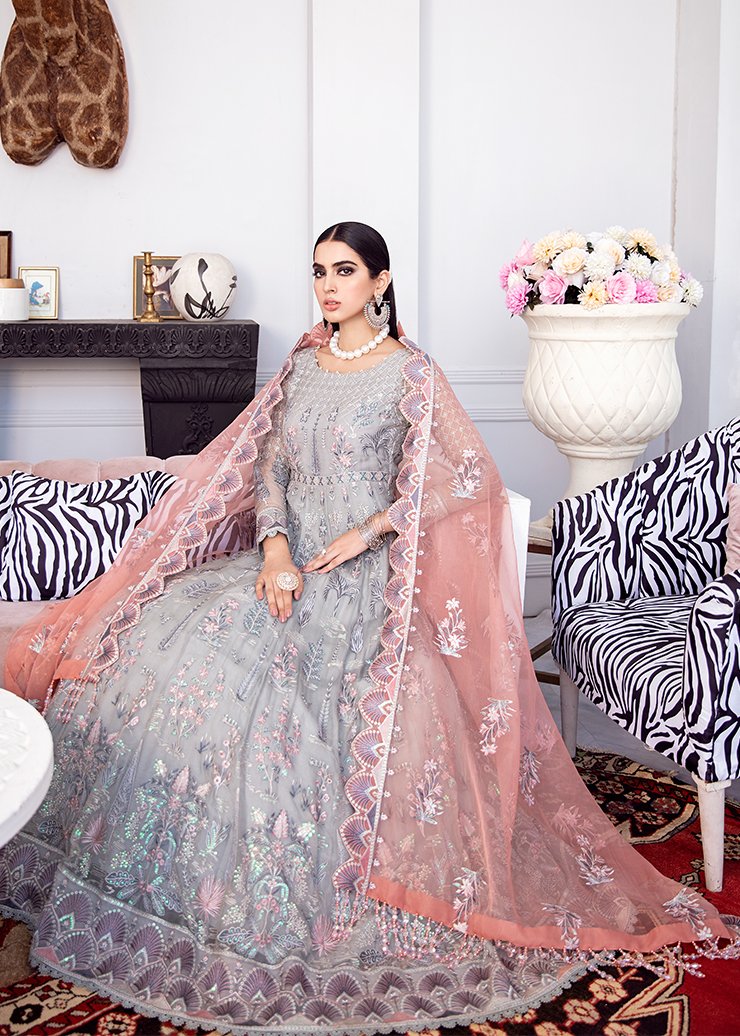 Snow Glass | Afrozeh | La Fuchsia Chiffon Collection | 2021