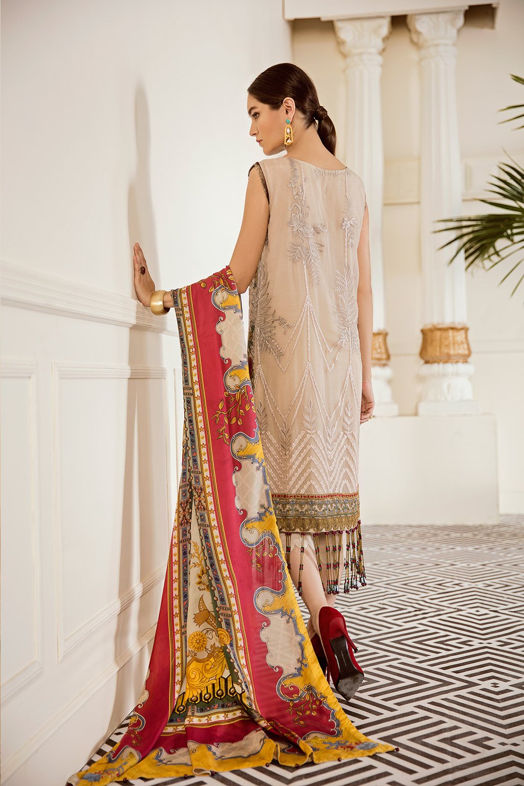 Sepia (Baroque Chantelle Embroidered Chiffon)