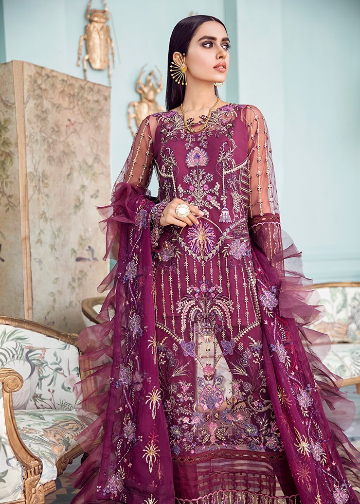 Lady Grace | Afrozeh | La Fuchsia Chiffon Collection | 2021