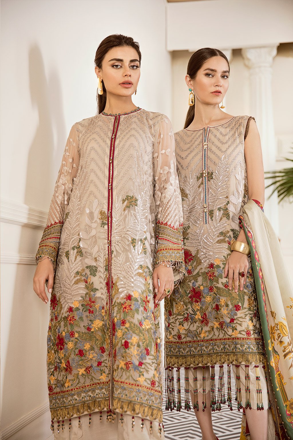 Sepia (Baroque Chantelle Embroidered Chiffon)