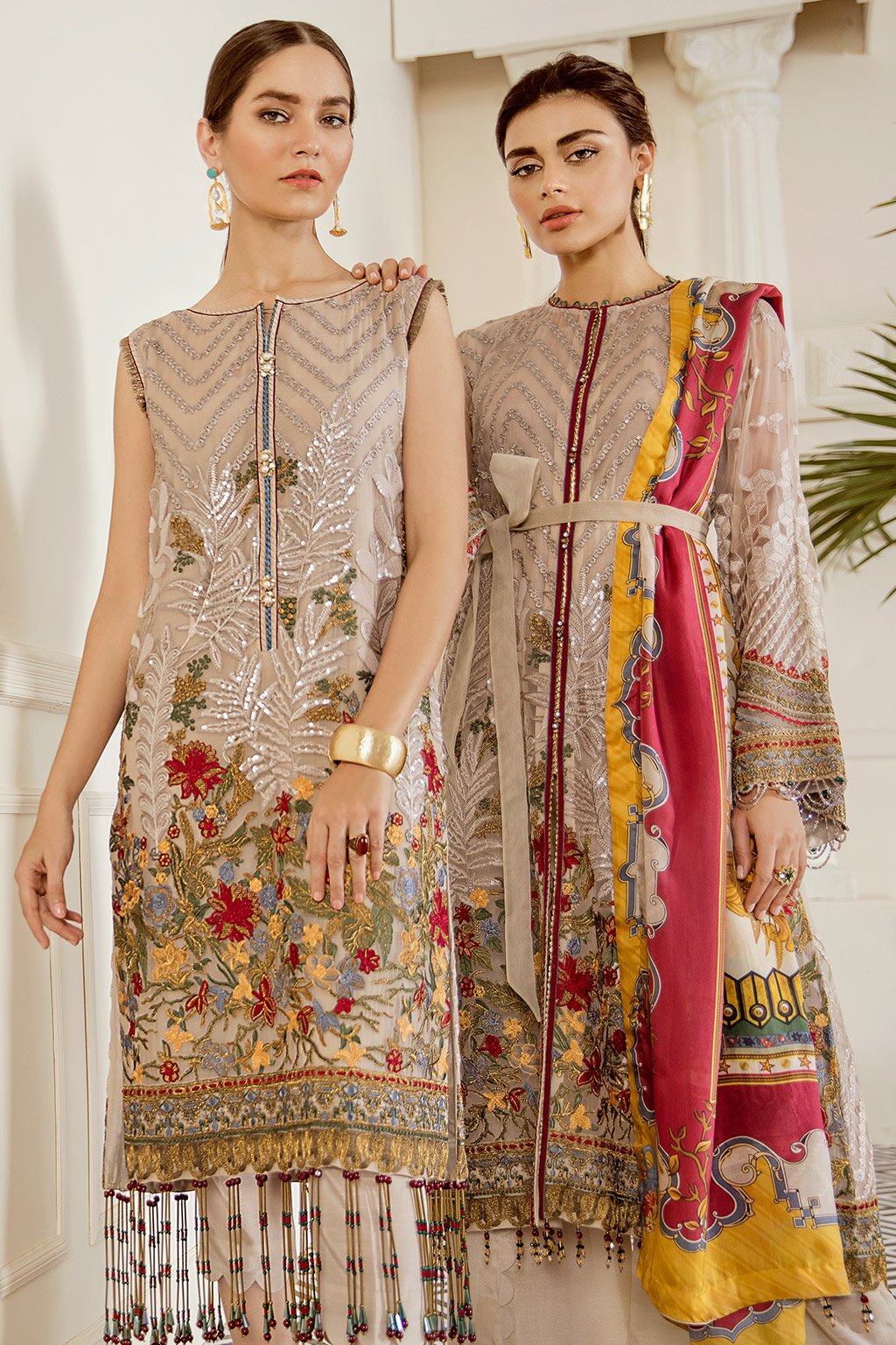 Sepia (Baroque Chantelle Embroidered Chiffon)