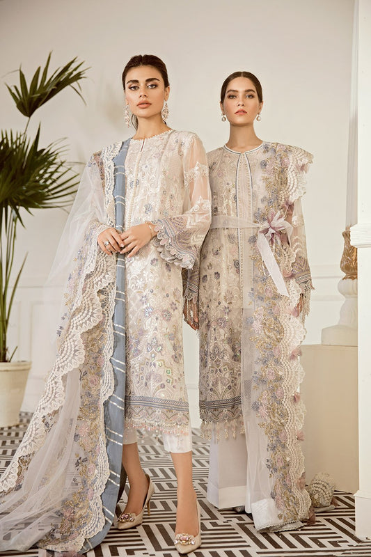 Pewter (Baroque Chantelle Embroidered Chiffon)