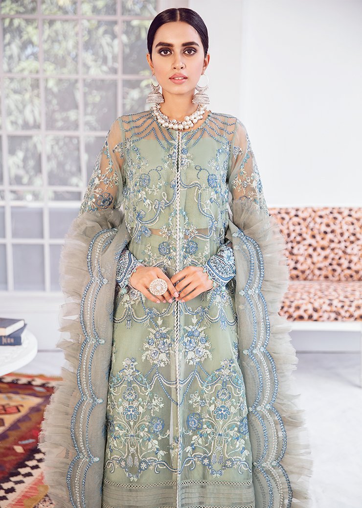 Mint Macaron | Afrozeh | La Fuchsia Chiffon Collection | 2021