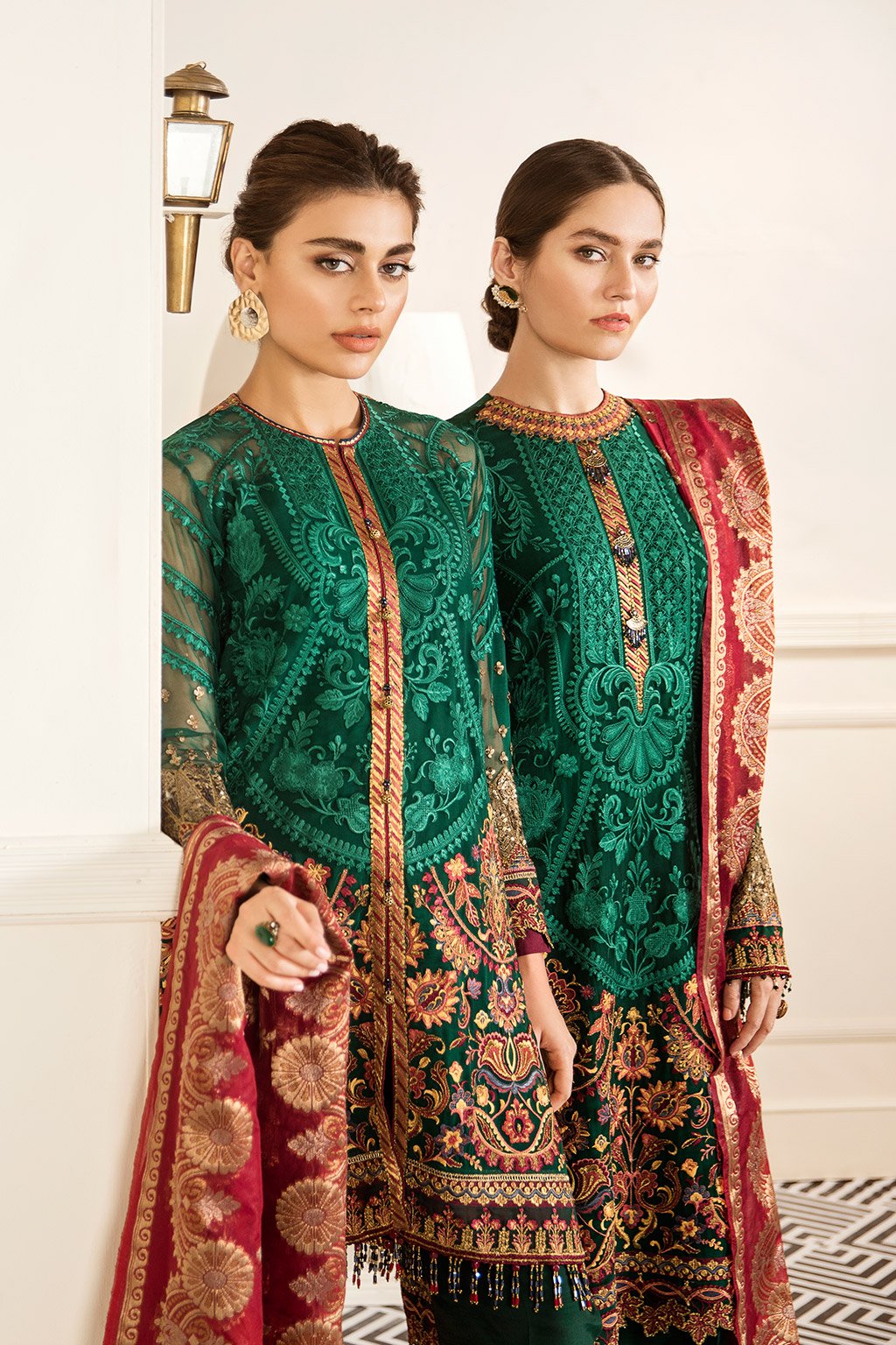 Emerald (Baroque Chantelle Embroidered Chiffon)