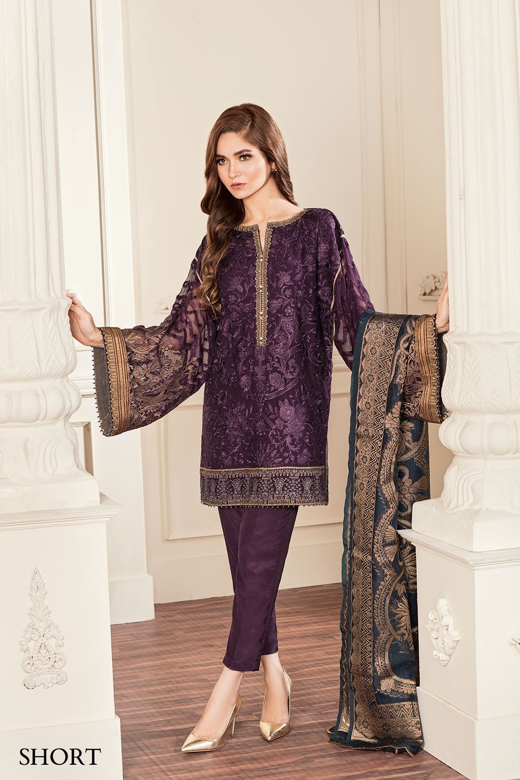 Amethyst (Baroque Chantelle Embroidered Chiffon)