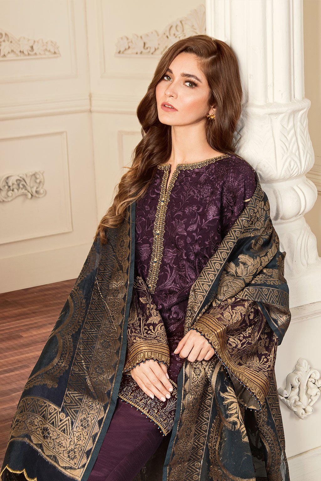 Amethyst (Baroque Chantelle Embroidered Chiffon)