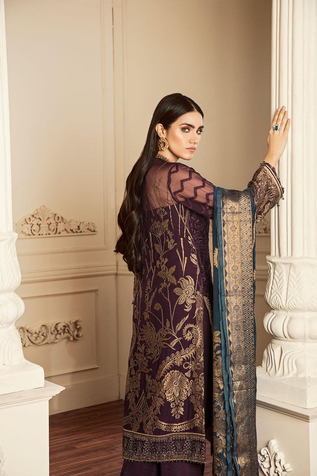 Amethyst (Baroque Chantelle Embroidered Chiffon)