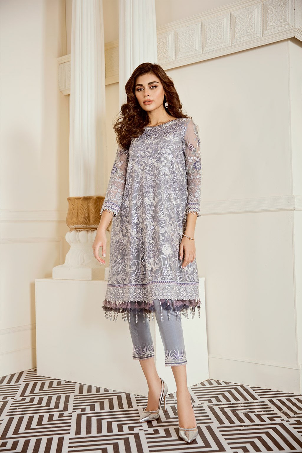 Pearl River (Baroque Chantelle Embroidered Chiffon)