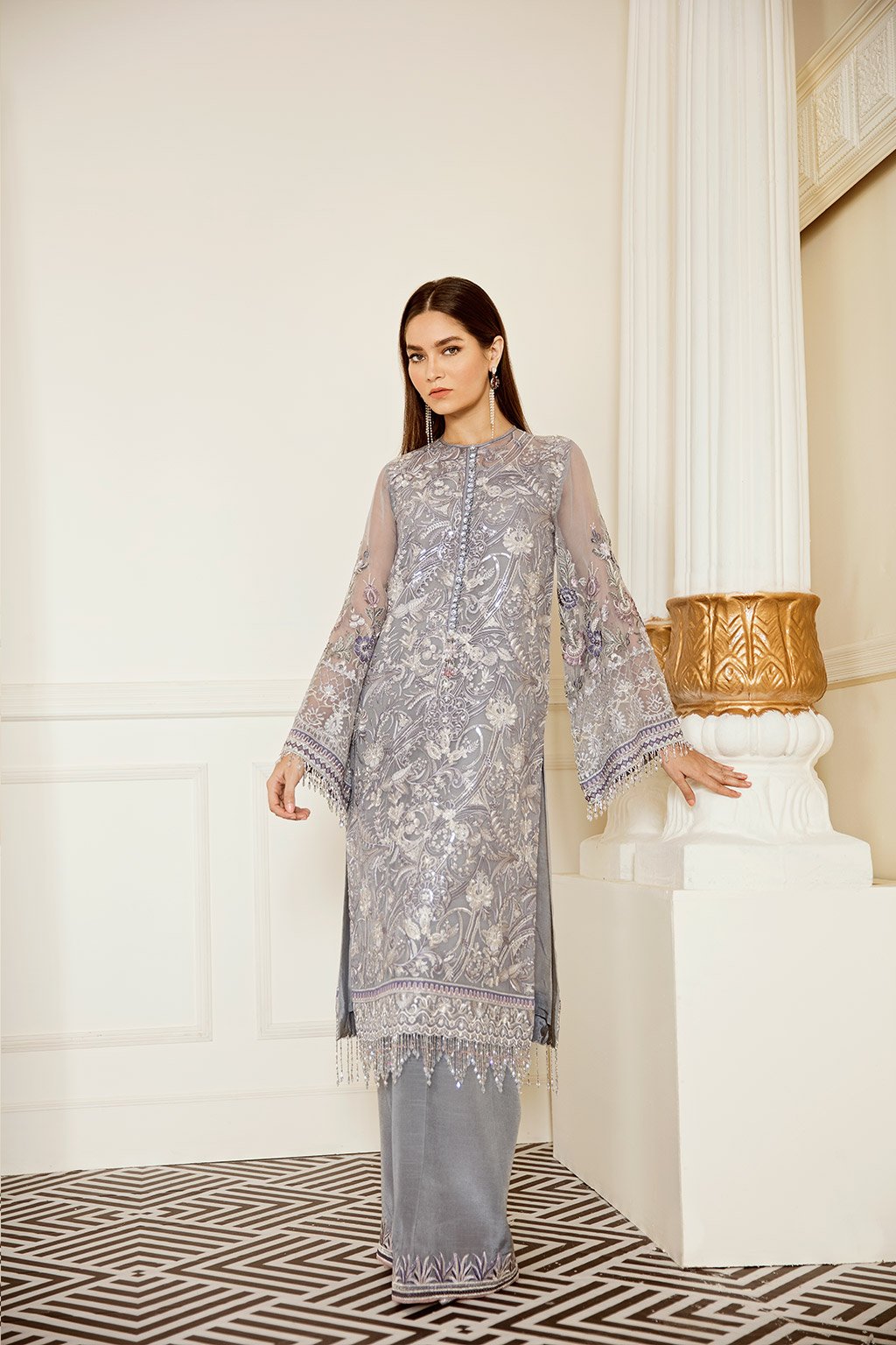 Pearl River (Baroque Chantelle Embroidered Chiffon)