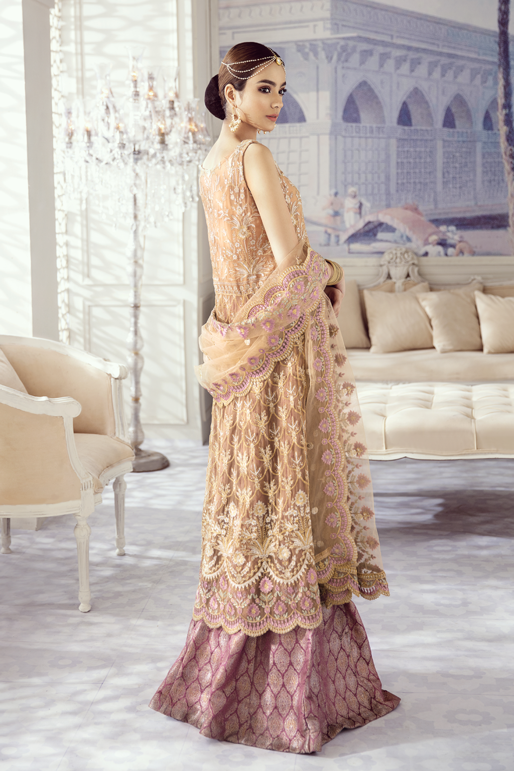 ID-02 Regal Rose (3PC) | Iznik | Imperial Dreams | Embroidered Chiffon