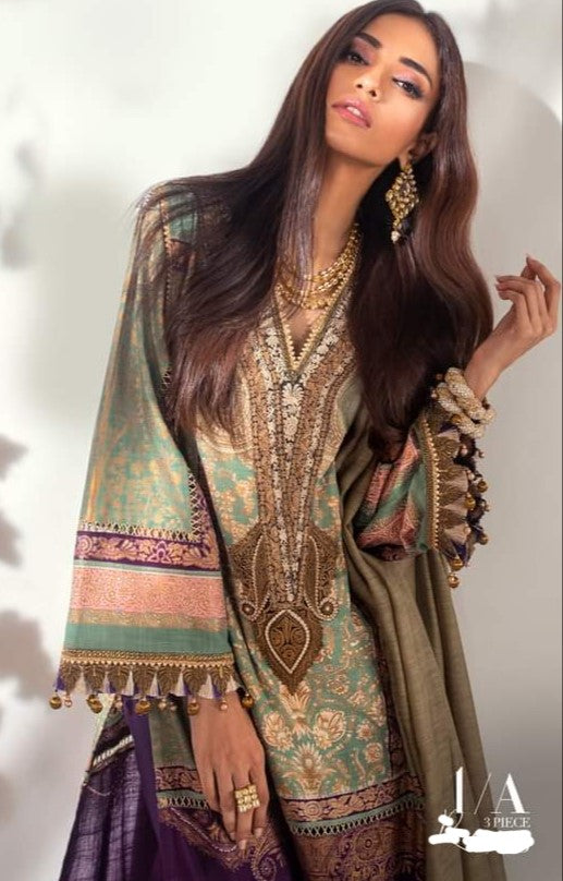 B201-001A-CU | Sana Safinaz | Karnool Block Print Collection'20