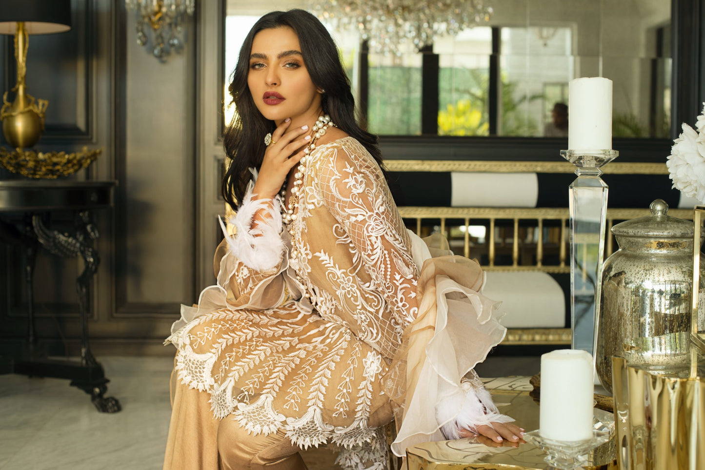 MHC-01 | Mina Hassan | Regalia Textile | Embroidered Chiffon Collection