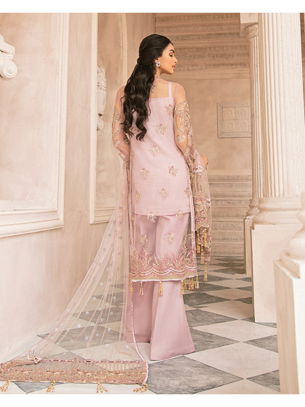 Garnet MG-06 | Embroidered Net 4-Piece Suit | Gulaal | Mirabella Collection 2020
