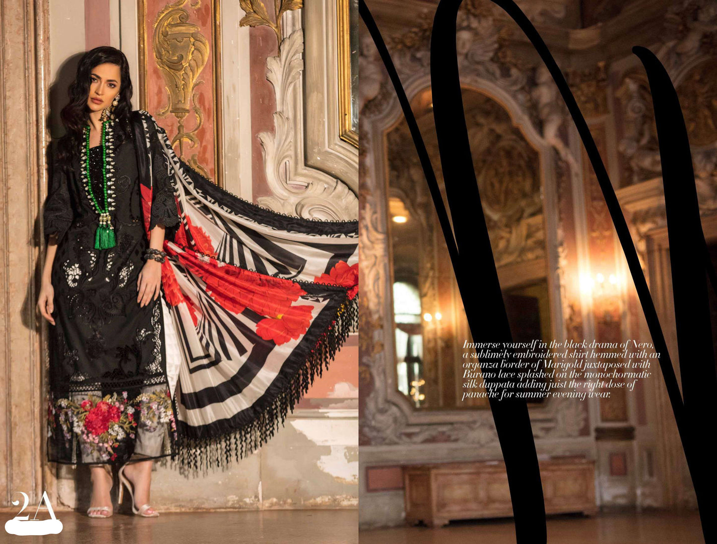 Nero 2-A (3Pc) Sana Safinaz Luxury Lawn