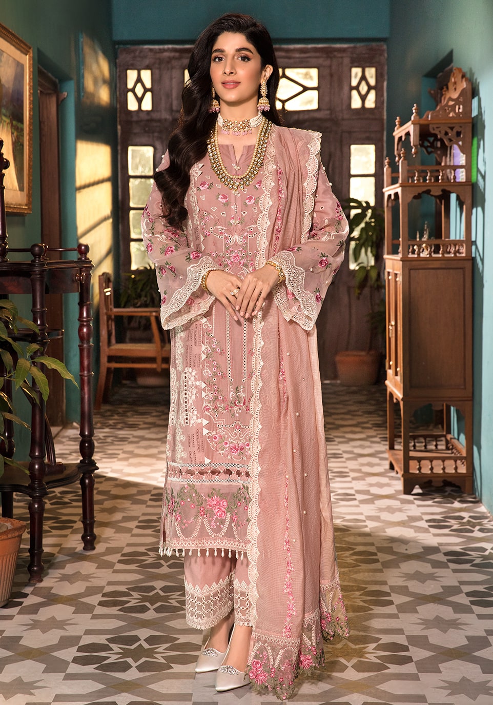 EFC3A - My Pink | Elaf | Festive Chikankari 2022