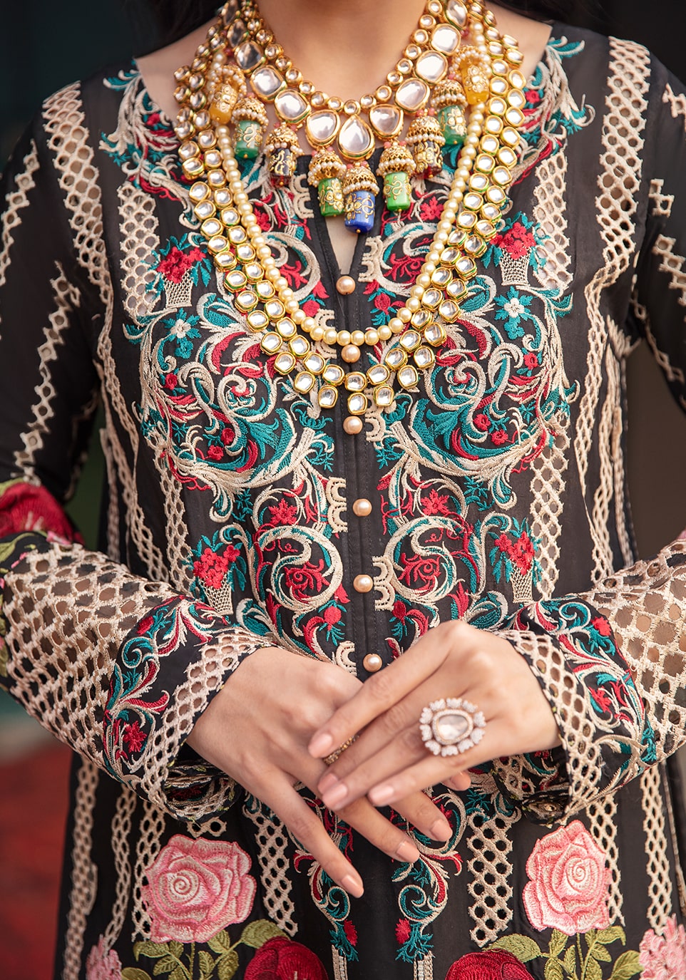 EFC11A - Chandelier | Elaf | Festive Chikankari 2022