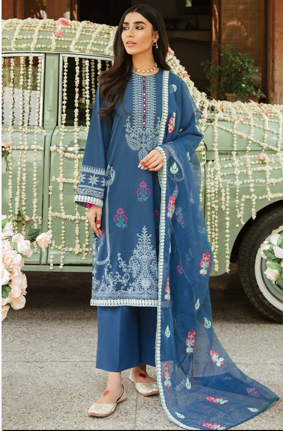 Navy Glint | Cross Stitch | Mehrbano Eid Collection 2022