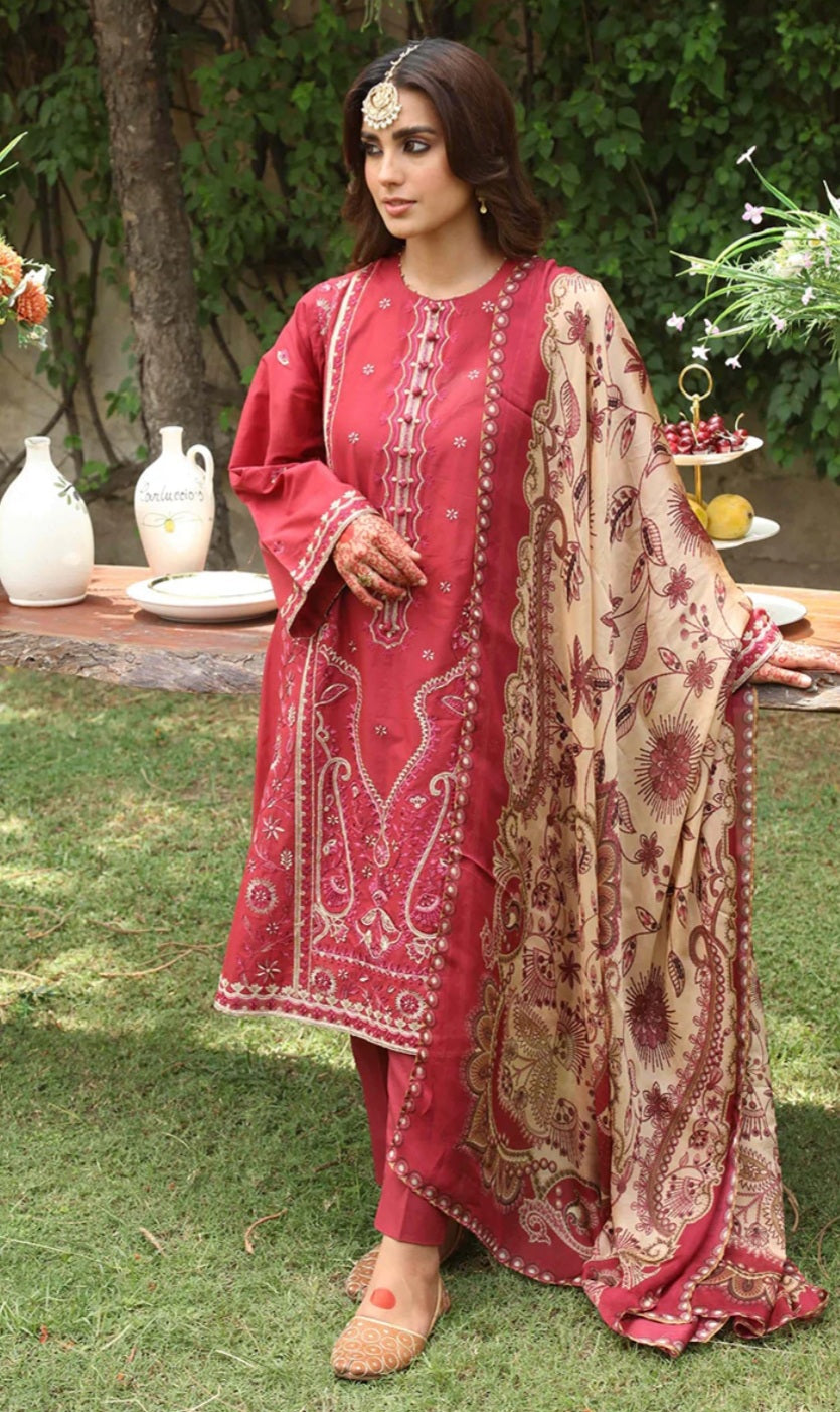 Etheral Rosewood | Cross Stitch | Mehrbano Eid Collection 2022