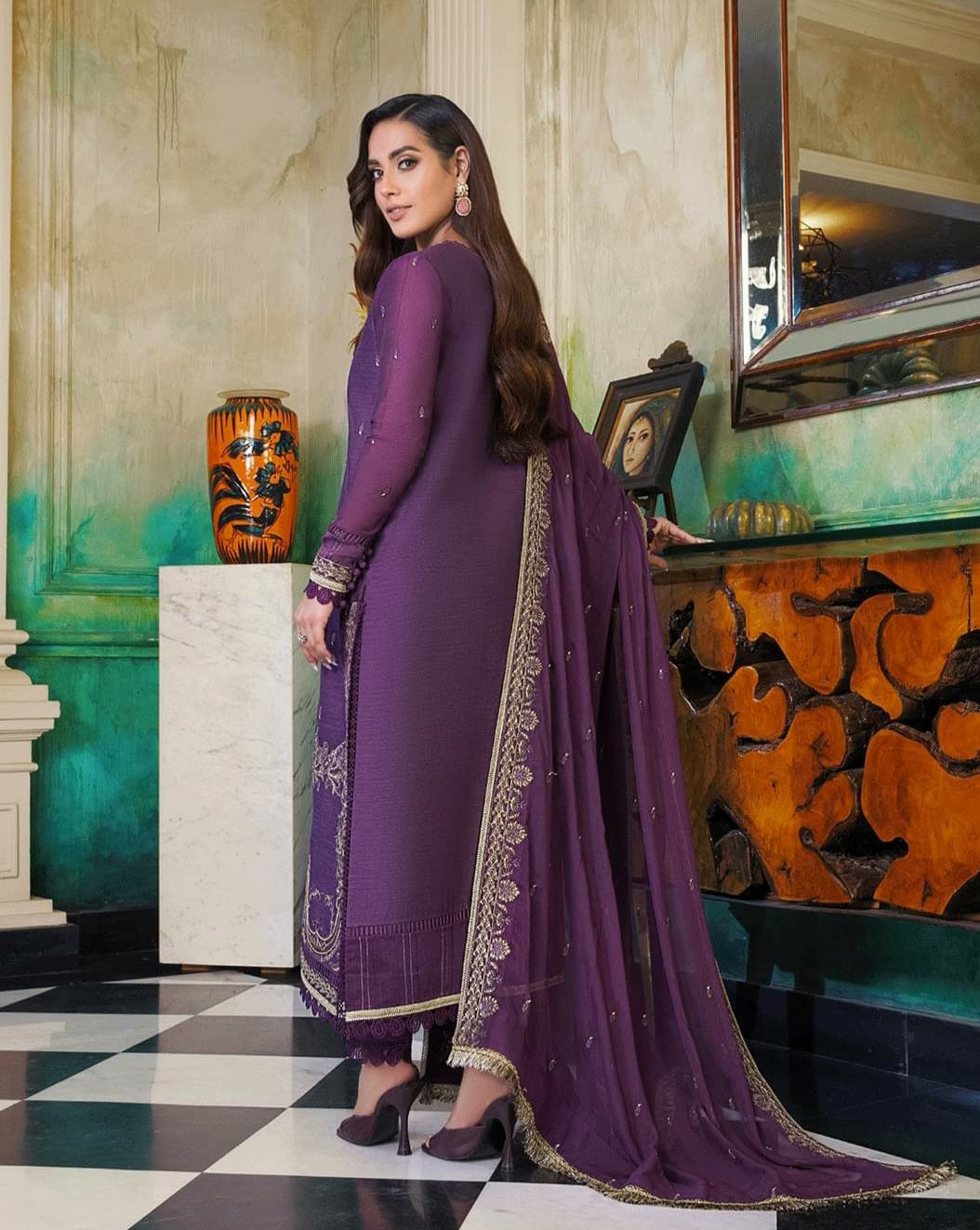 AJIM-05 | Asim Jofa | Iqra And Minal Edit | Unstitched Collection 2022