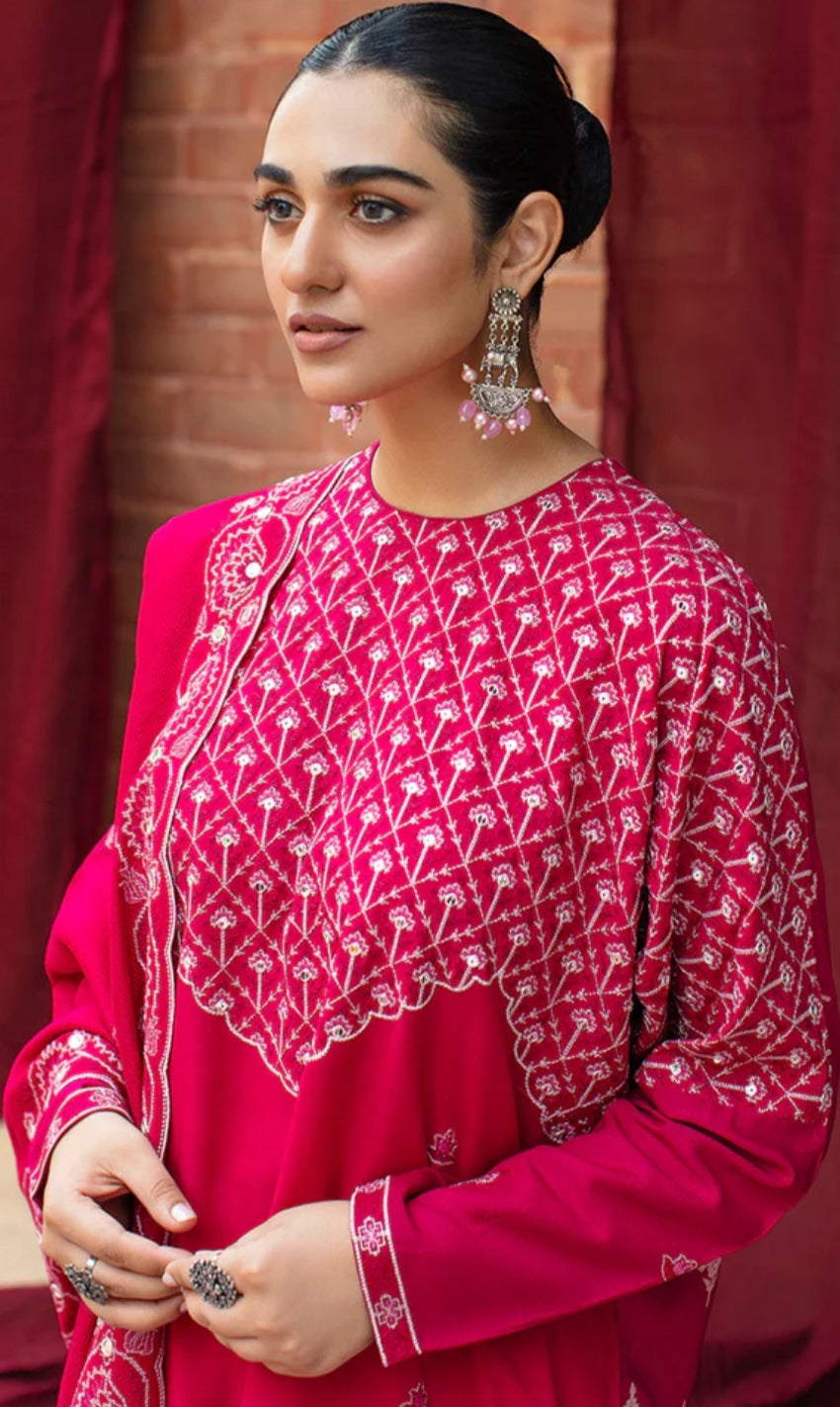 Radiant Haze | Cross Stitch | Winter Edit | Khaddar & Linen Unstitched Collection 2022