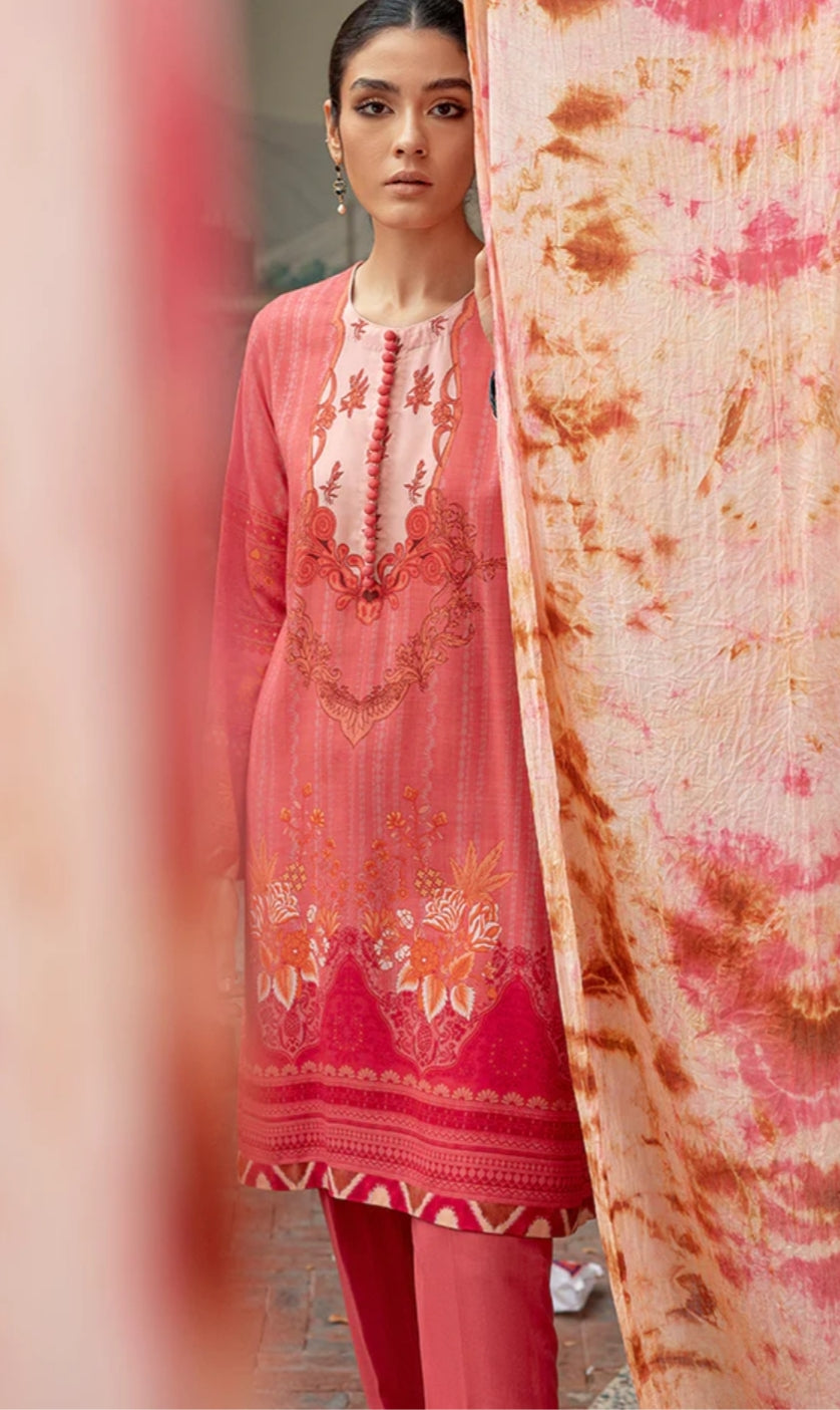 Clader Carmine | Cross Stitch | Winter Edit | Khaddar & Linen Unstitched Collection 2022