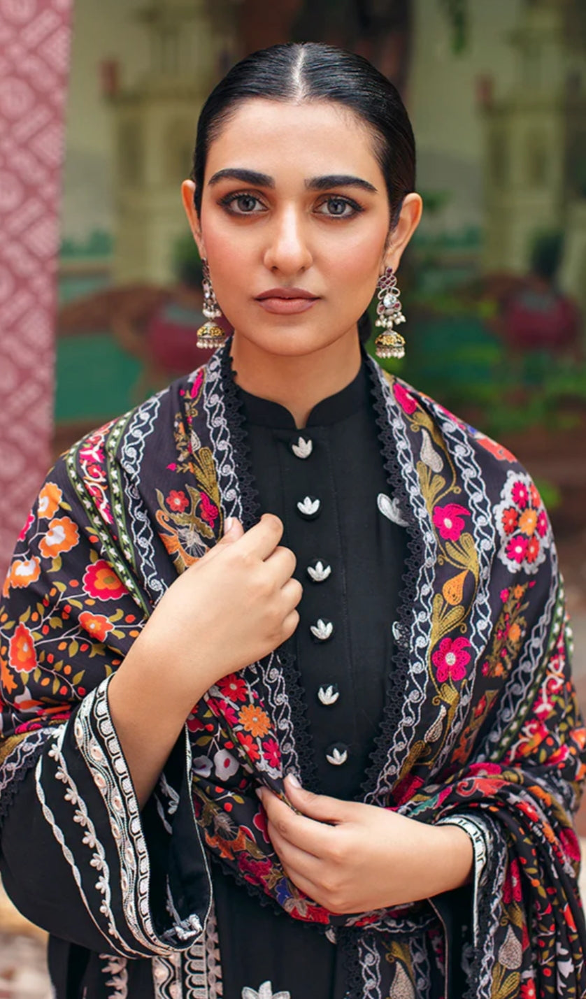 Classy Ornate | Cross Stitch | Winter Edit | Khaddar & Linen Unstitched Collection 2022