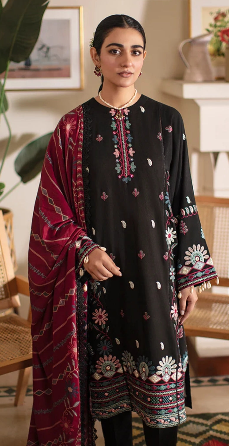 Folk Tale | Cross Stitch | Winter Edit | Khaddar & Linen Unstitched Collection 2022