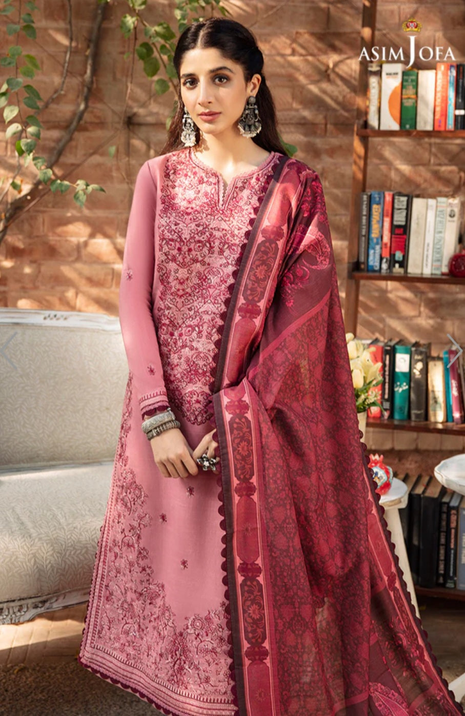 AJW-03 | Asim Jofa | Mawra & Ayeza Edit | Asra Winter Printed Shawl Collection 2022