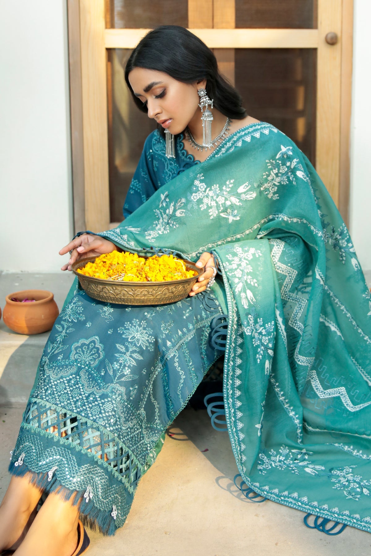 SV08-D05 | Baroque | Embroidered Swiss Viole Lawn 2022