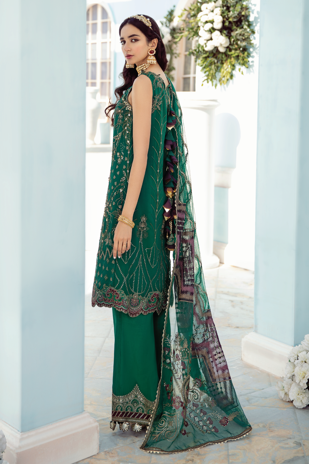 ICC-09 Green Glory - 3PC | Iznik | Celestial Luxury Chiffon