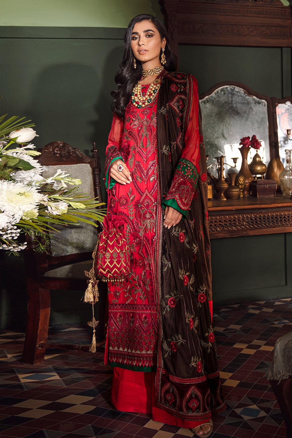 IVC20-01 Paliz (3PC) | Iznik | Mehrak Festive Collection 20